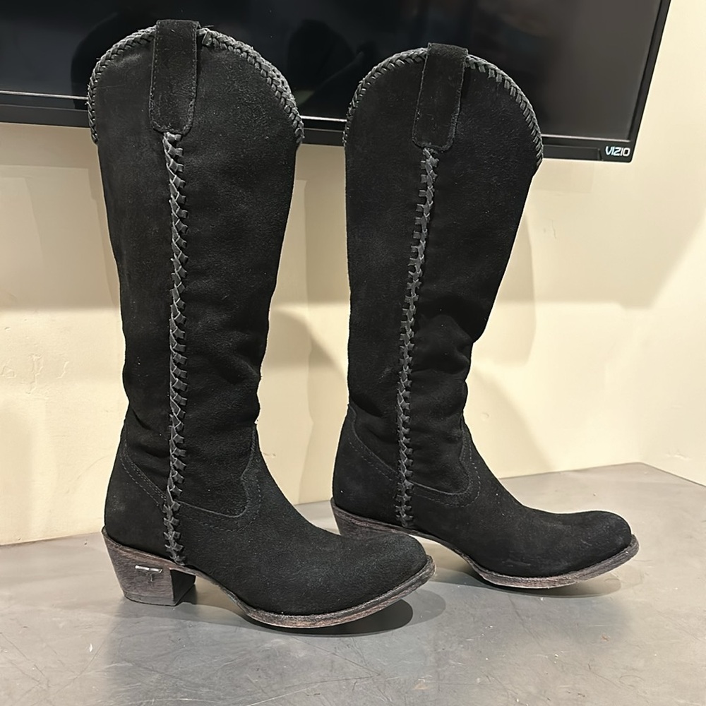 Lane PJ Black Suede Boots - Picture 3 of 9